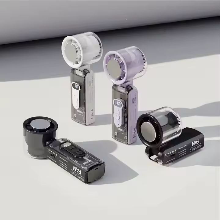 SIGOR Cyberpunk Transparent Fan – 100-Speed Mini USB Fan