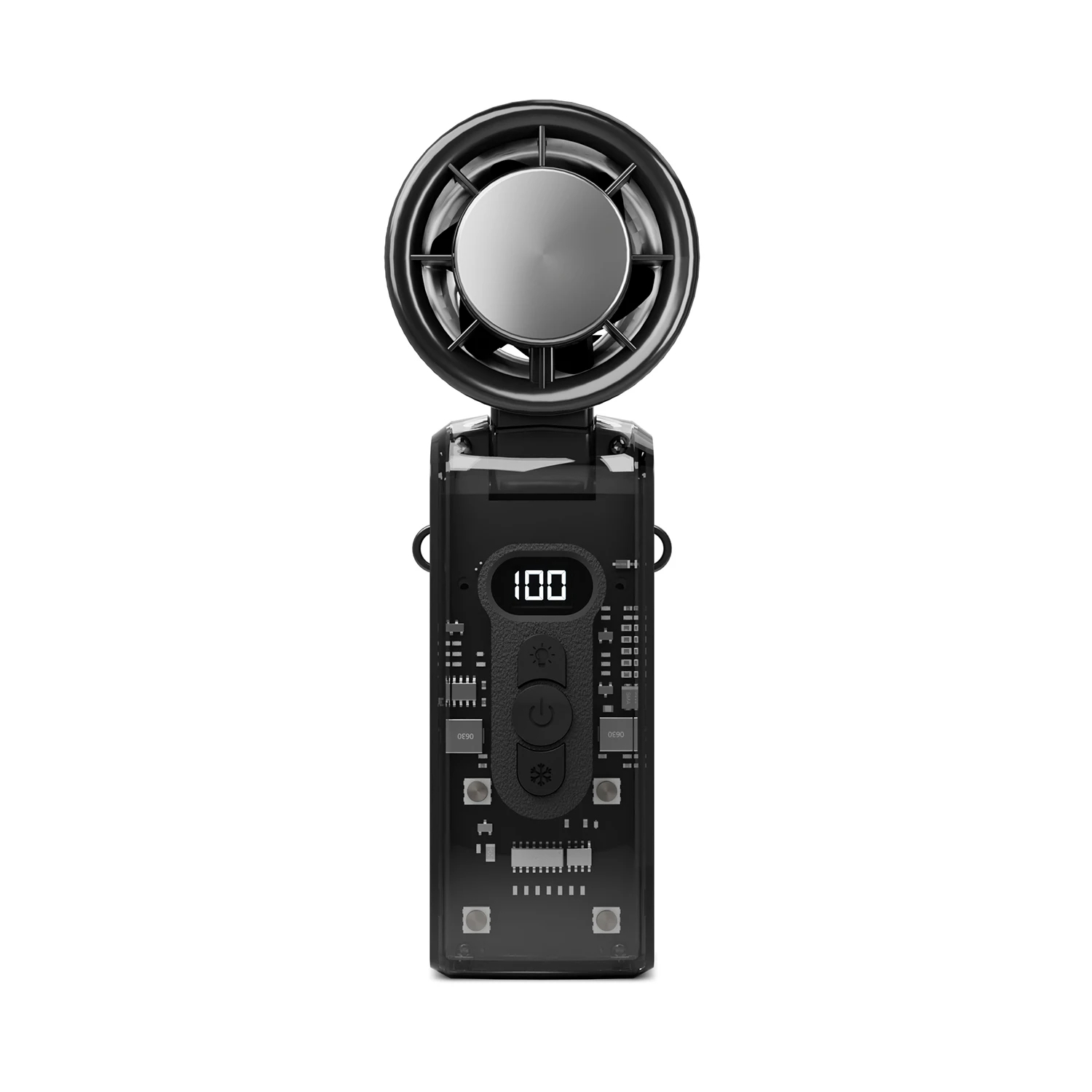 SIGOR Cyberpunk Transparent Fan – 100-Speed Mini USB Fan