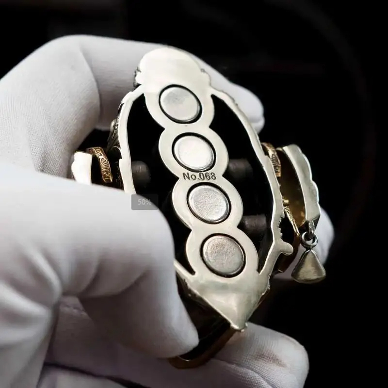 SIGOR EDC Handmade Metal Mechanical Rose Crafts Magnet Art