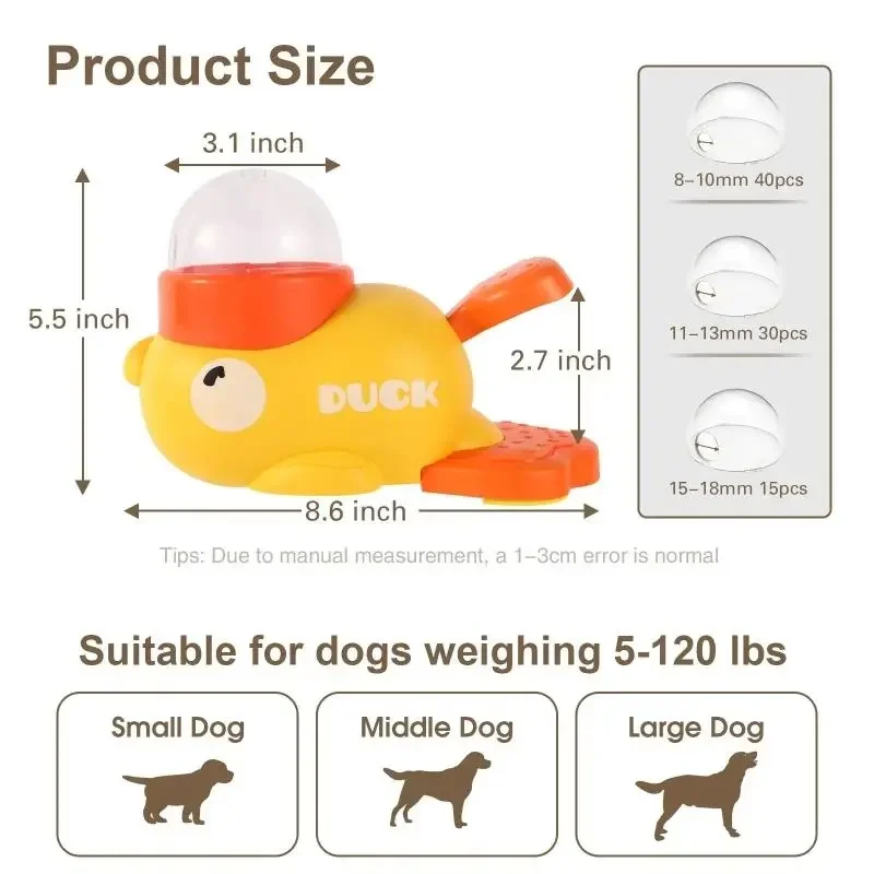 SIGOR Hands-On Duck Pet Toy Feeder Dog Cat Intelligence Exercise Interactive Toy