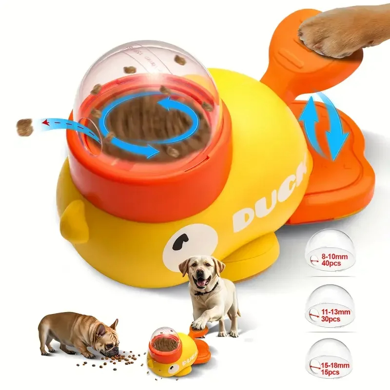 SIGOR Hands-On Duck Pet Toy Feeder Dog Cat Intelligence Exercise Interactive Toy