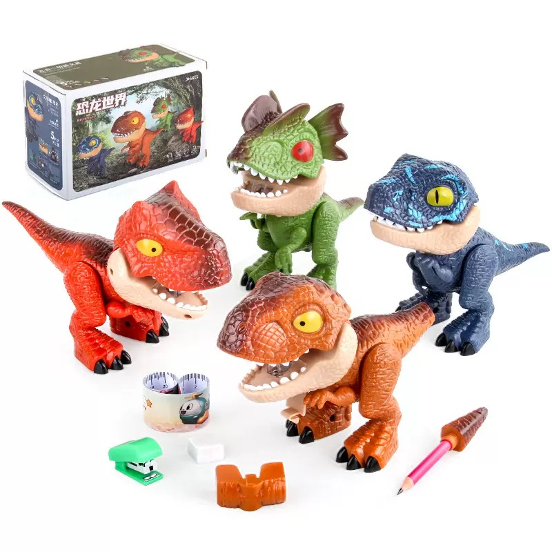 SIGOR 5 in 1 Dinosaur Stationery Set Learning Supplies School Tool