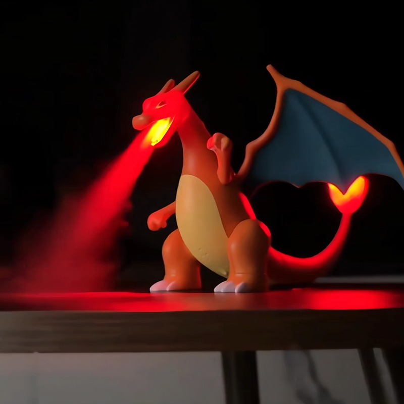 SIGOR Pokomon Figure Fire Dragon Charizard Eevee Electric Vocalization Firebreathing Toy