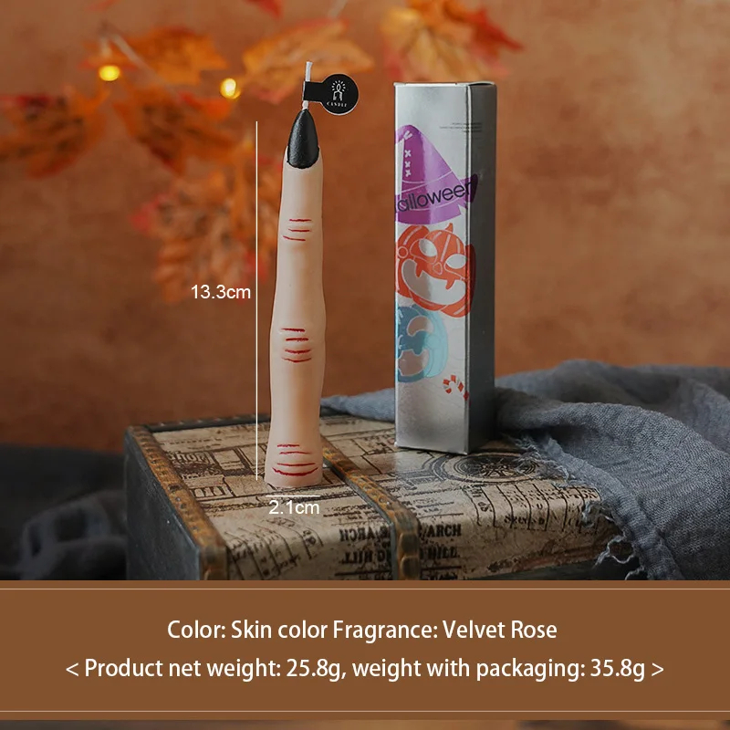 SIGOR Halloween Scented Candles – Skull, Pumpkin & Finger Shapes