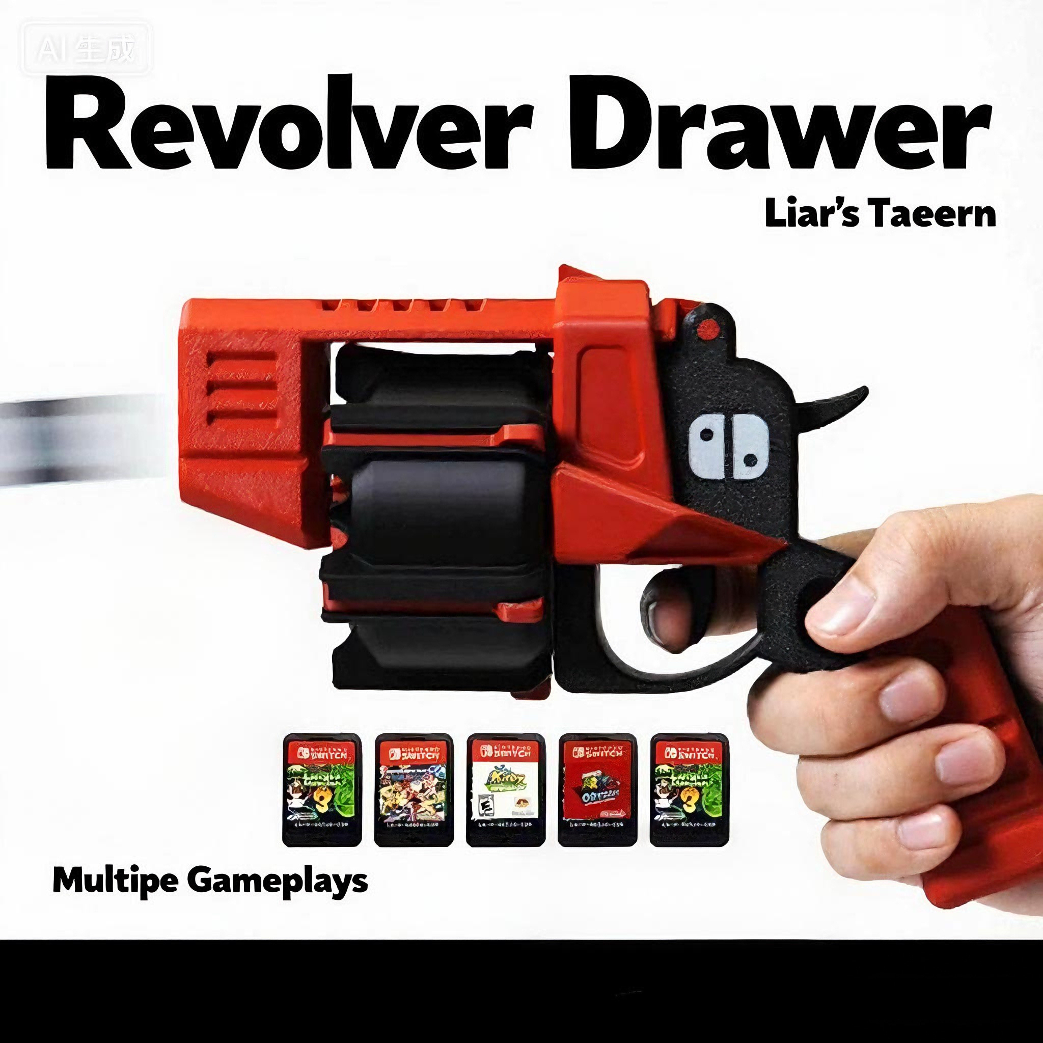 SIGOR FREE SHIPPING Revolver Toy Switch Game Cartridge Storage Drawer