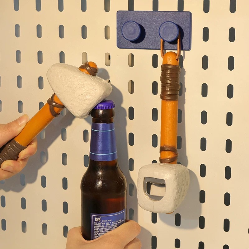 SIGOR Free Shipping Beer Bottle Opener Stone Age Hammer Shaped Fridge Magnet