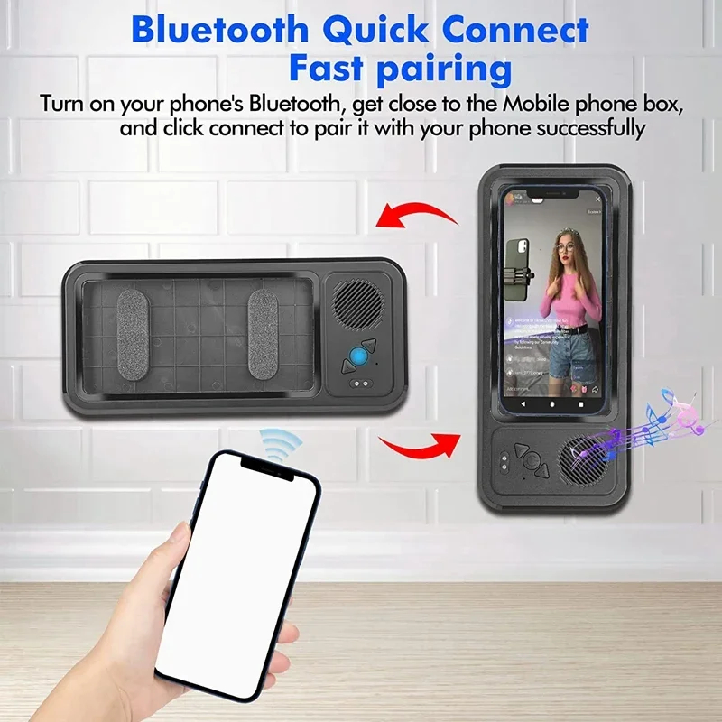 SIGOR FREE SHIPPING Bathroom Waterproof Bluetooth Speaker IPX4 Phone Case
