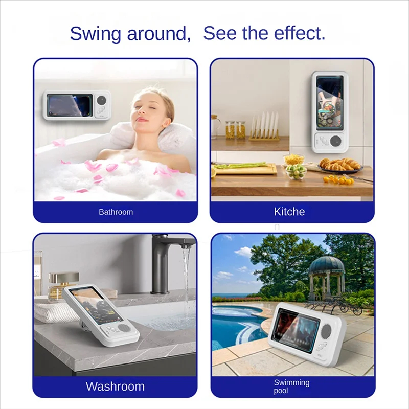 SIGOR FREE SHIPPING Bathroom Waterproof Bluetooth Speaker IPX4 Phone Case