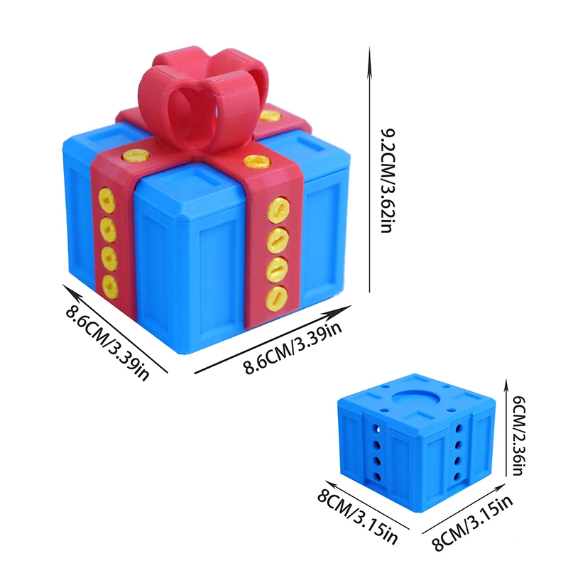 SIGOR FREE SHIPPING Annoying Gift Box 3D Printed Humorous Funny Prank Screw Box