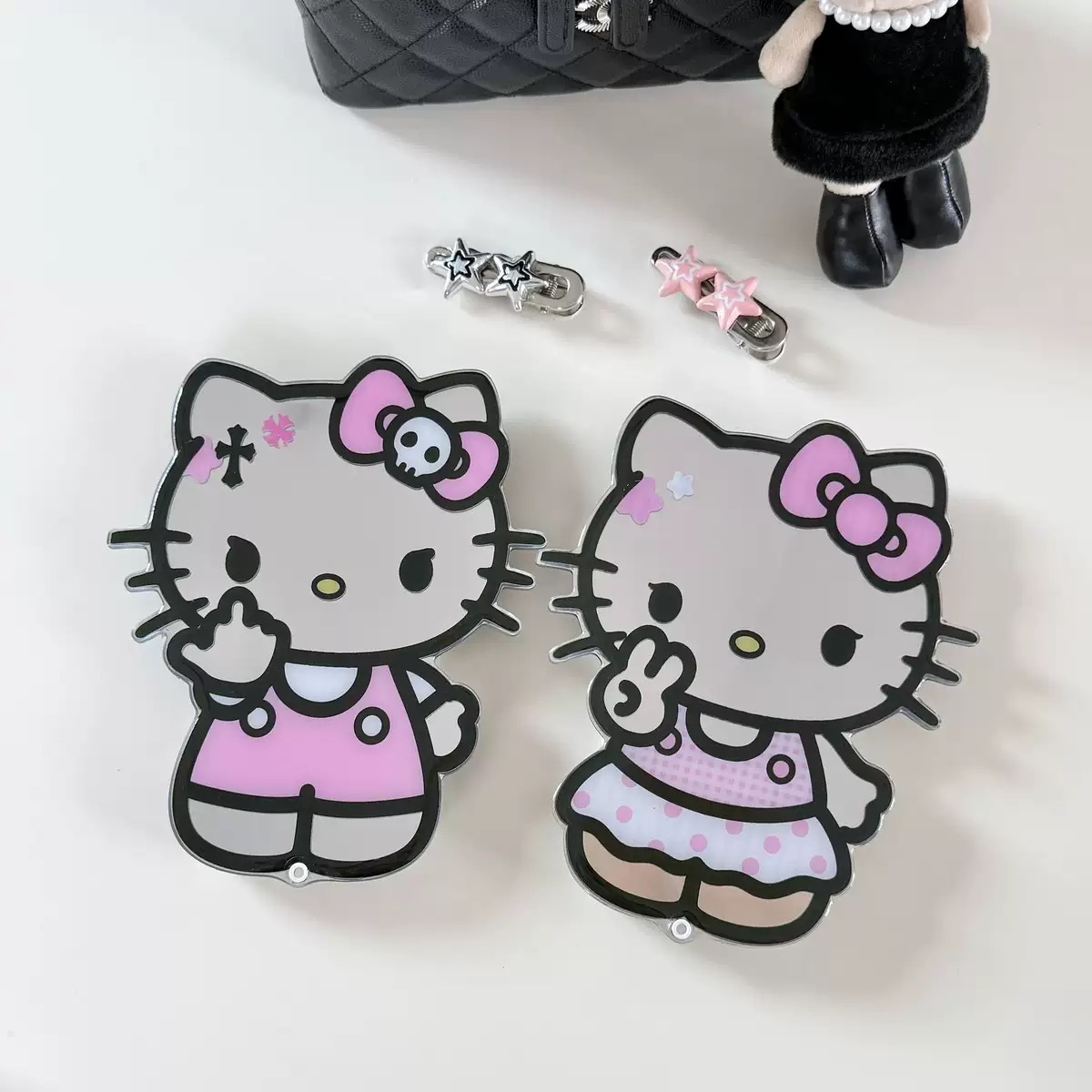 SIGOR FREE SHIPPING Hello Kitty 3D Sliding Mirror Phone Case