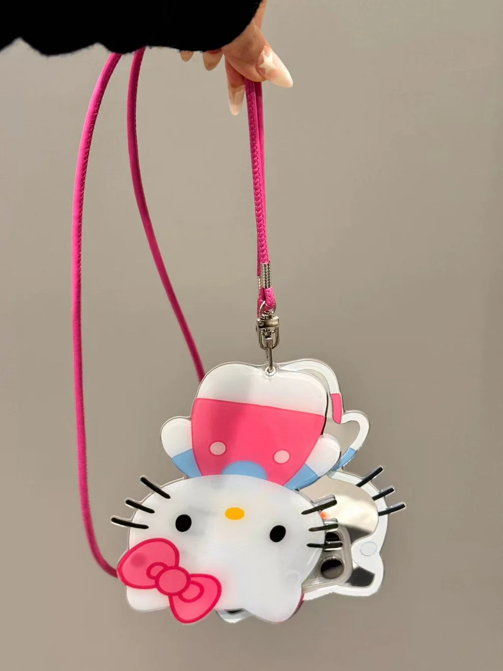 SIGOR FREE SHIPPING Hello Kitty 3D Sliding Mirror Phone Case