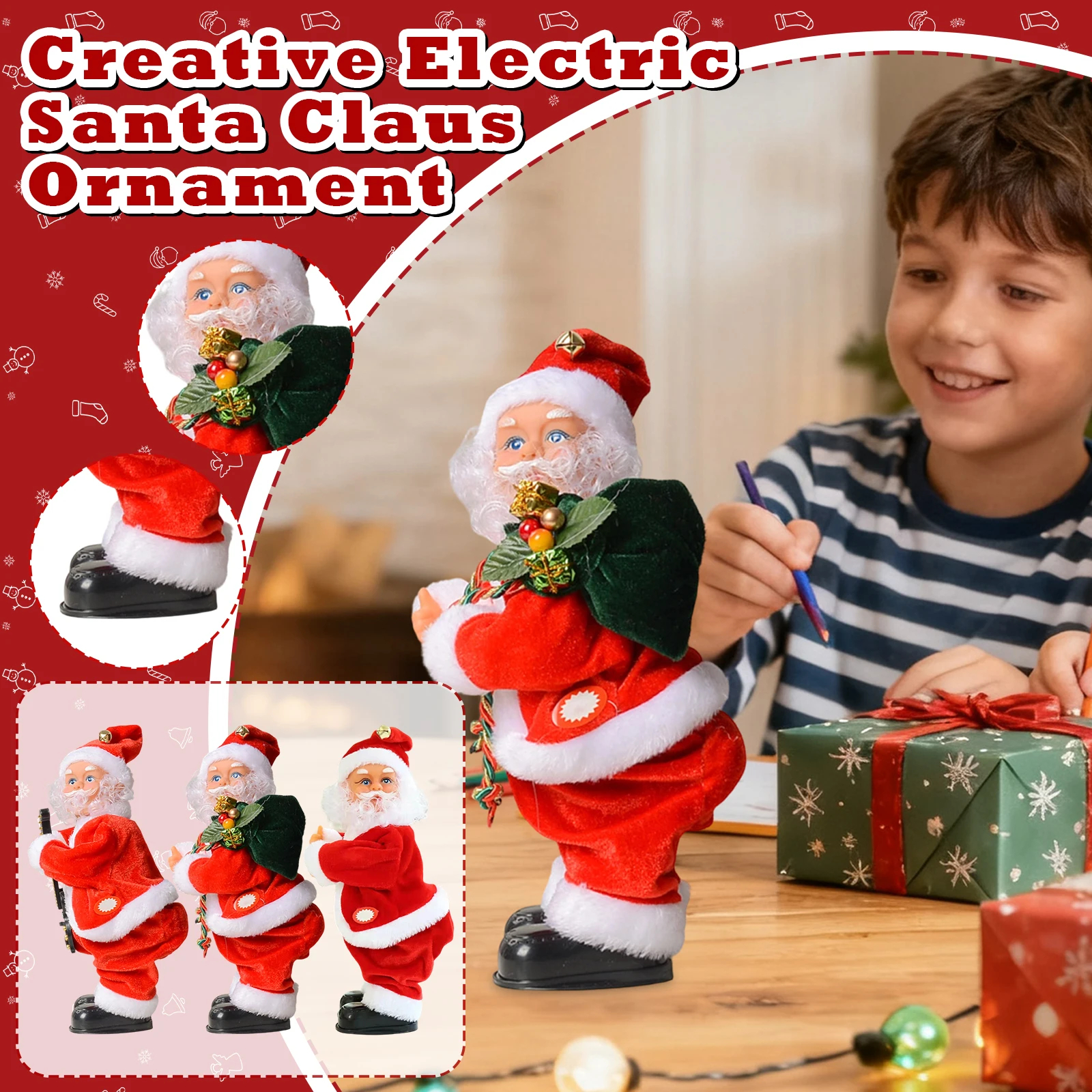 SIGOR FREE SHIPPING Electric Dancing Santa Claus Christmas Toy