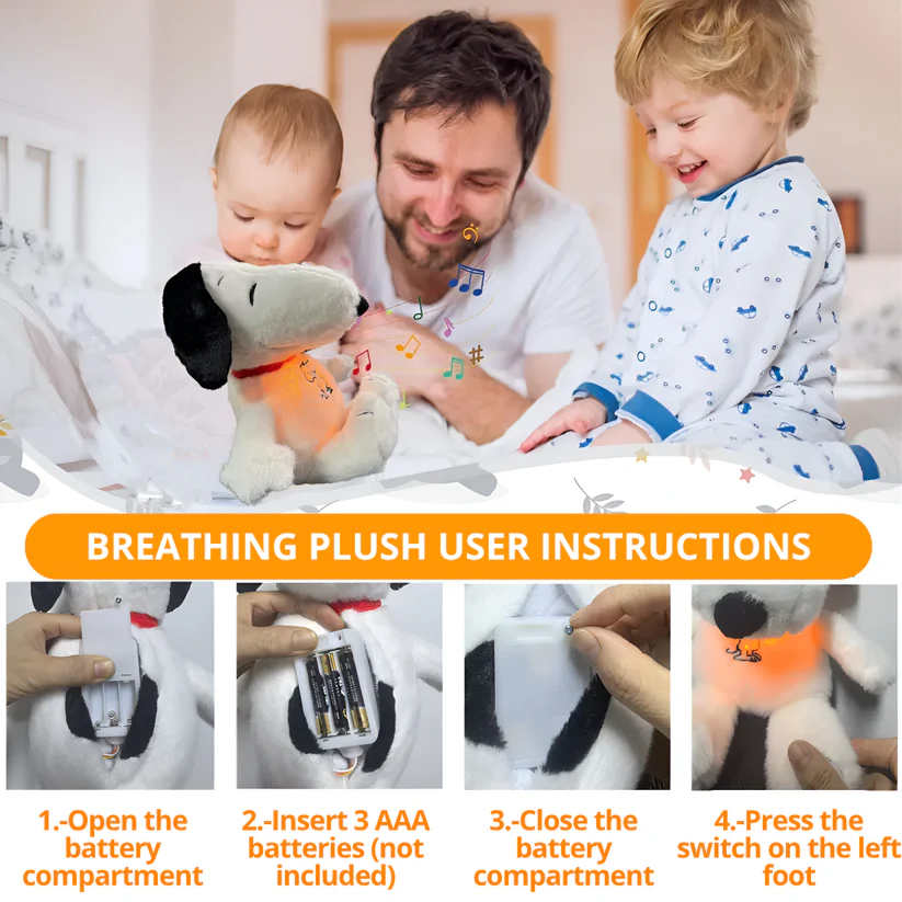 SIGOR FREE SHIPPING Snoopy Breathing Soothing Plush