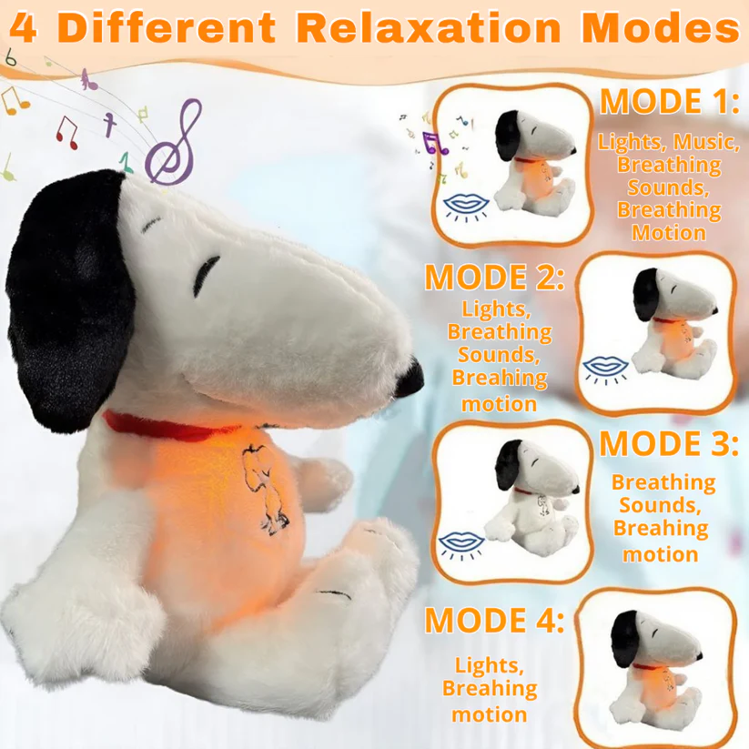 SIGOR FREE SHIPPING Snoopy Breathing Soothing Plush