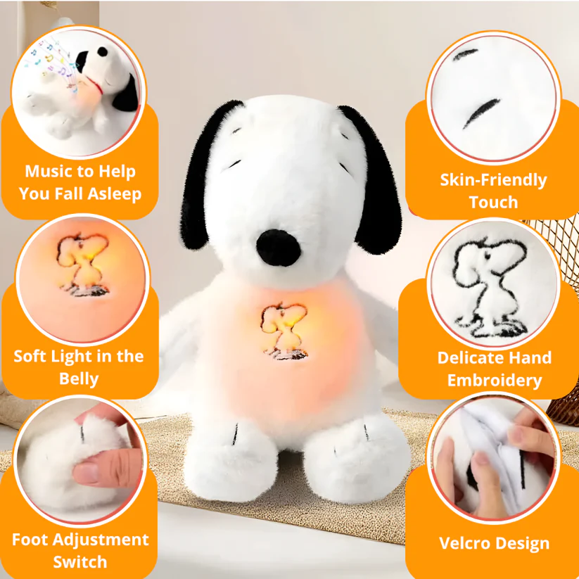 SIGOR FREE SHIPPING Snoopy Breathing Soothing Plush