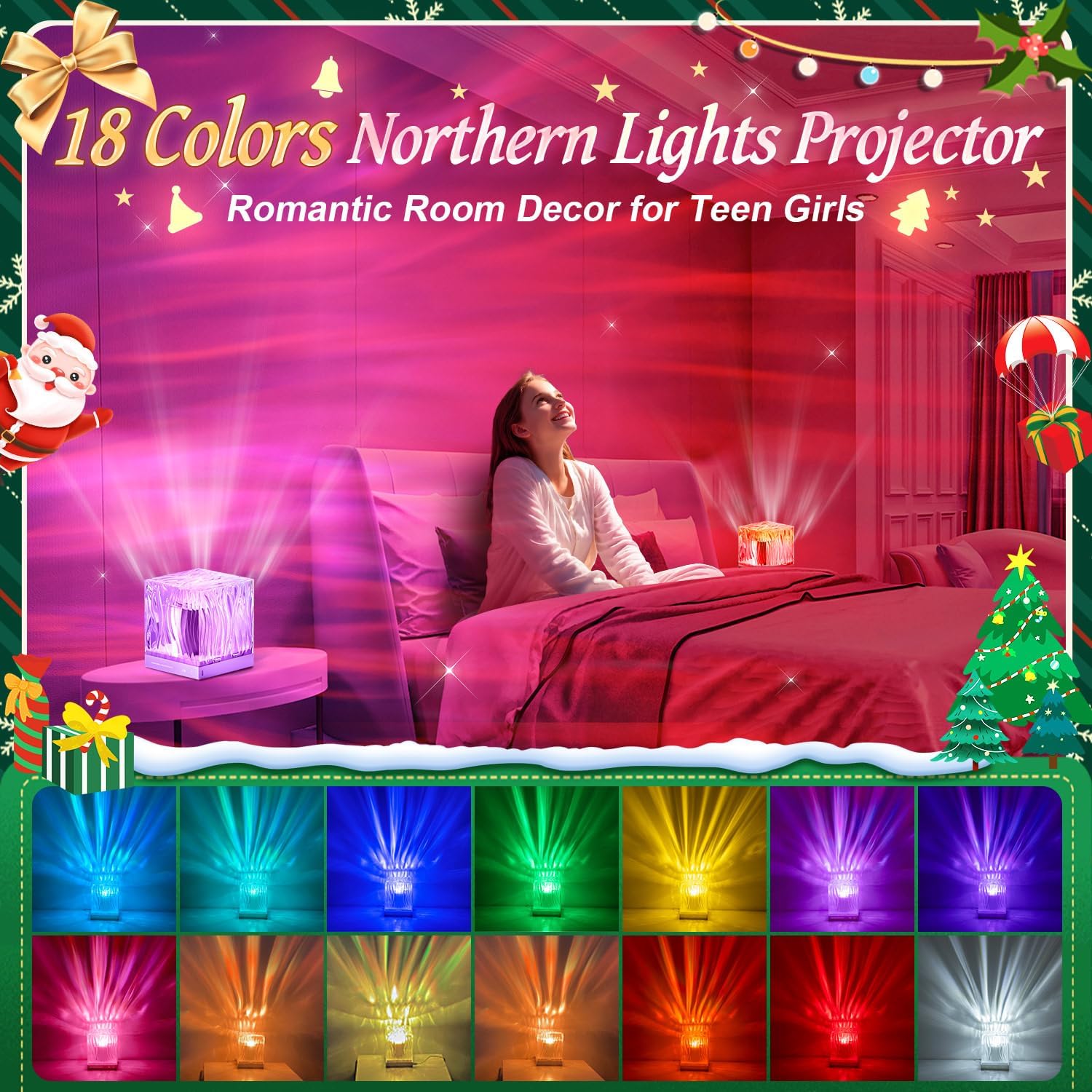 SIGOR FREE SHIPPING 18 Colors Northern Lights Galaxy Projector Night Light
