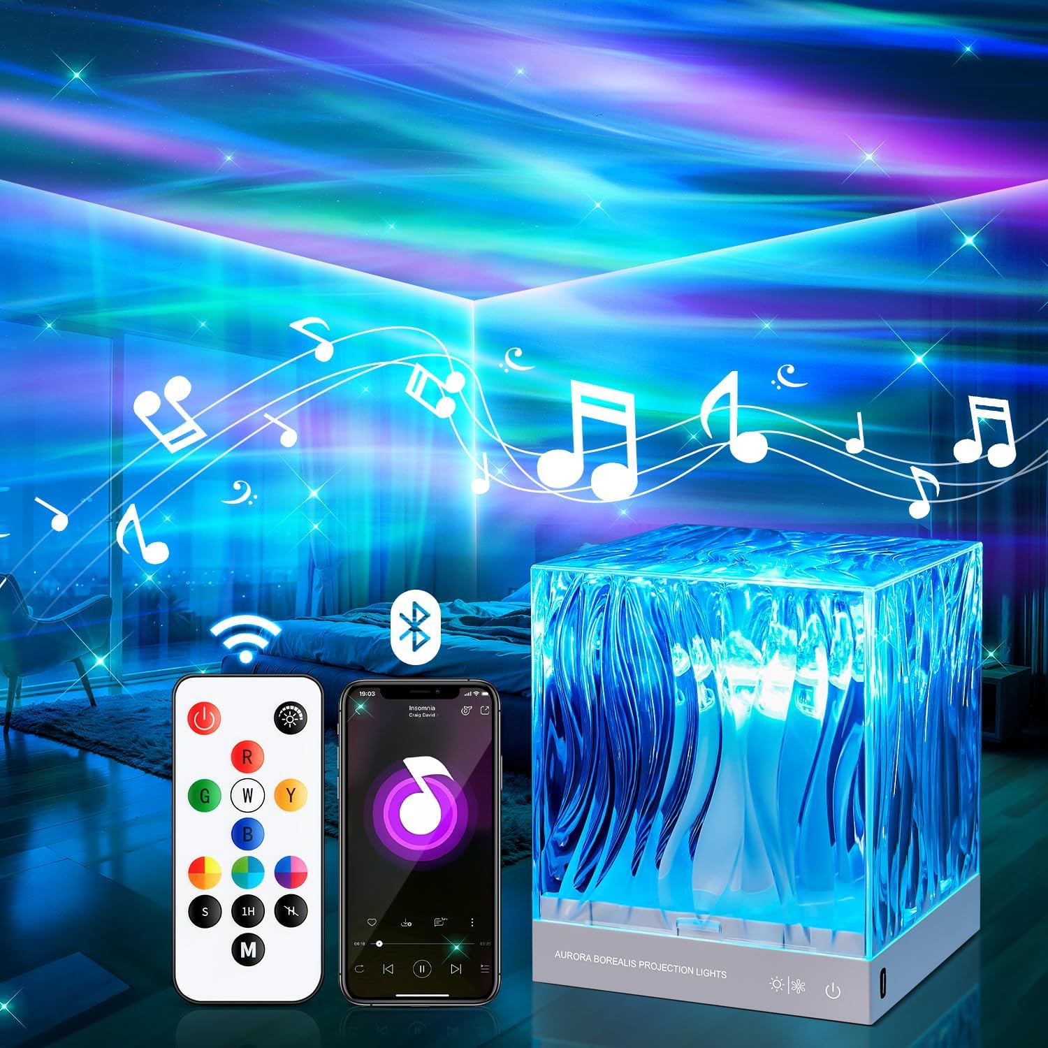 SIGOR FREE SHIPPING 18 Colors Northern Lights Galaxy Projector Night Light