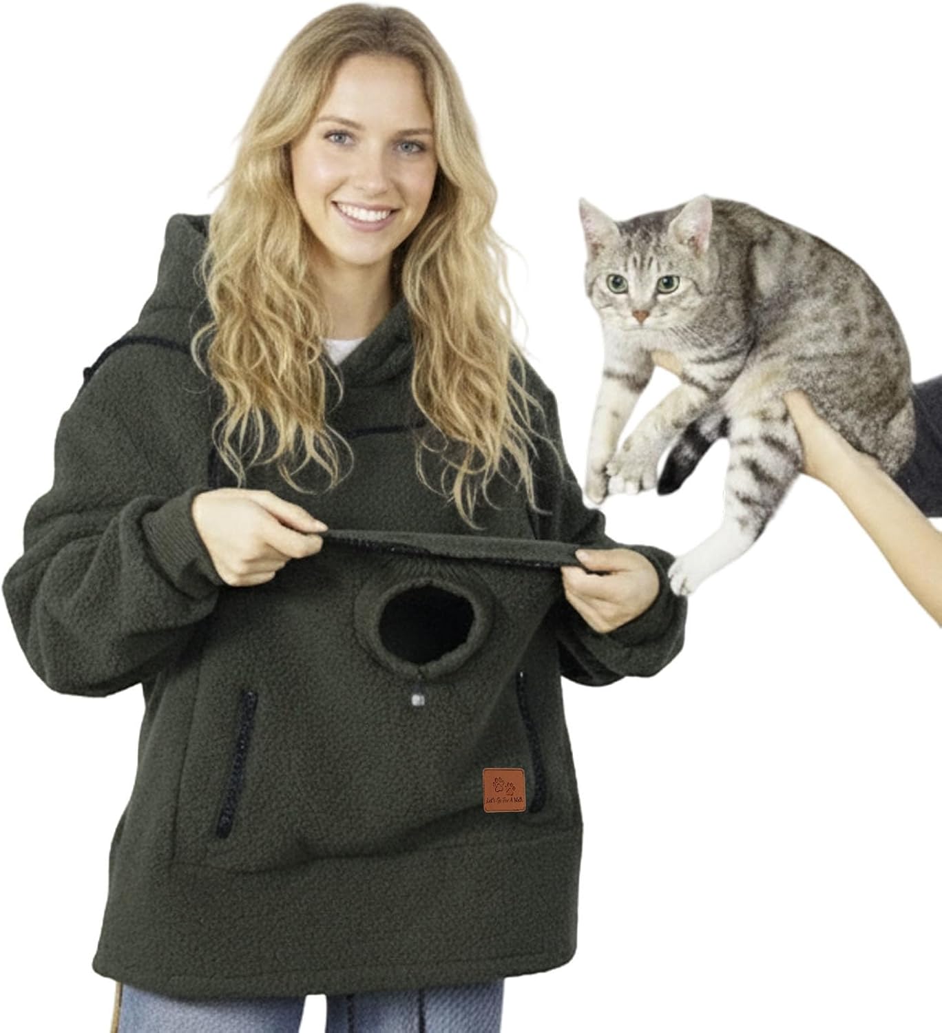 SIGOR FREE SHIPPING Pet Pouch Hoodie Zipper Kangaroo Pocket Cat Dog
