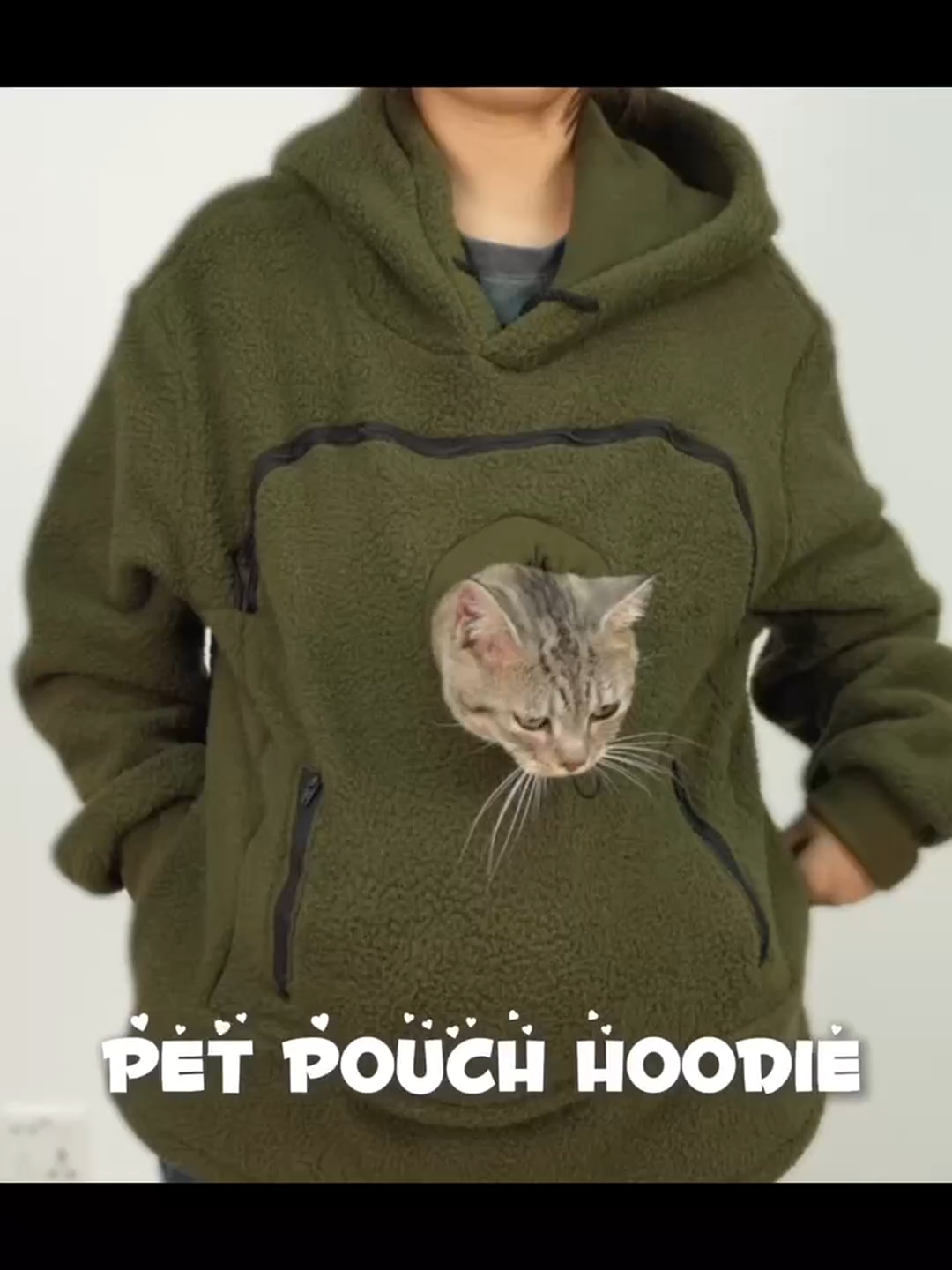 SIGOR FREE SHIPPING Pet Pouch Hoodie Zipper Kangaroo Pocket Cat Dog