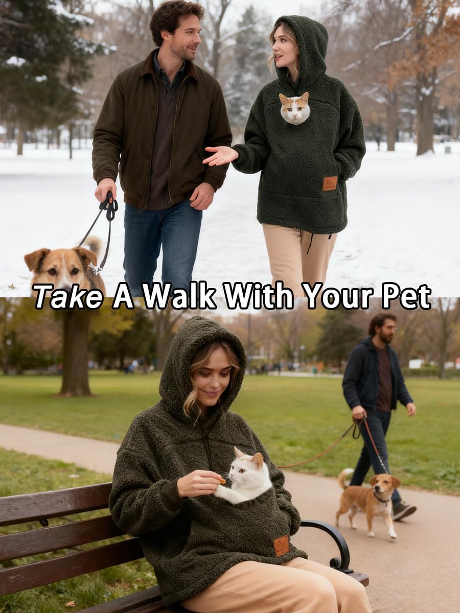 SIGOR FREE SHIPPING Pet Pouch Hoodie Zipper Kangaroo Pocket Cat Dog