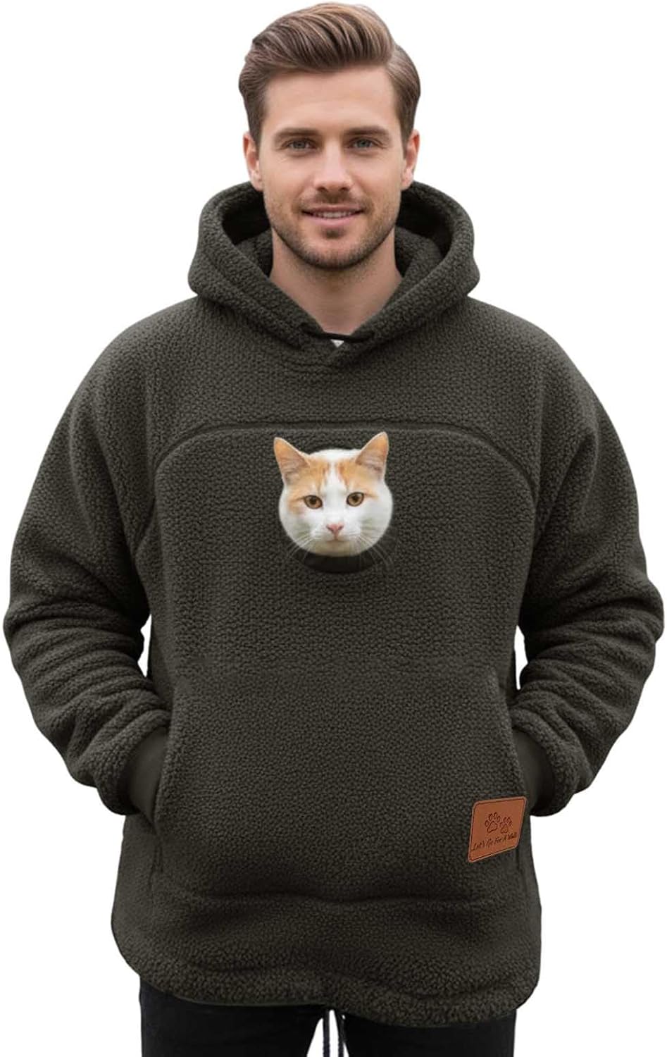 SIGOR FREE SHIPPING Pet Pouch Hoodie Zipper Kangaroo Pocket Cat Dog