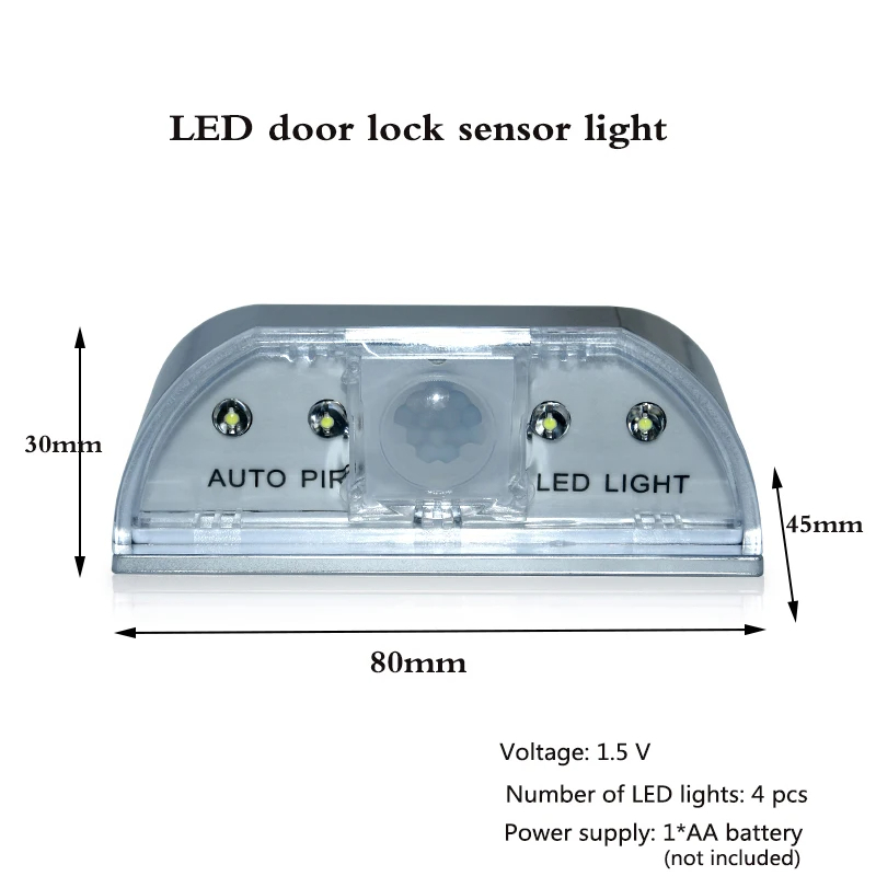 SIGOR FREE SHIPPING Home Keyhole Infrared Wireless Automatic Motion Detector with LED Light